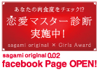 恋愛マスター診断 実施中 sagami original 0.02 facebook Page OPEN!