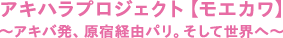アキハラプロジェクト【モエカワ】～アキバ発、原宿経由パリ。そして世界へ～