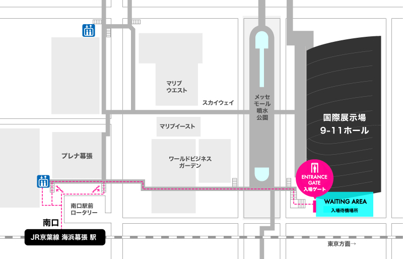 入場方法案内図