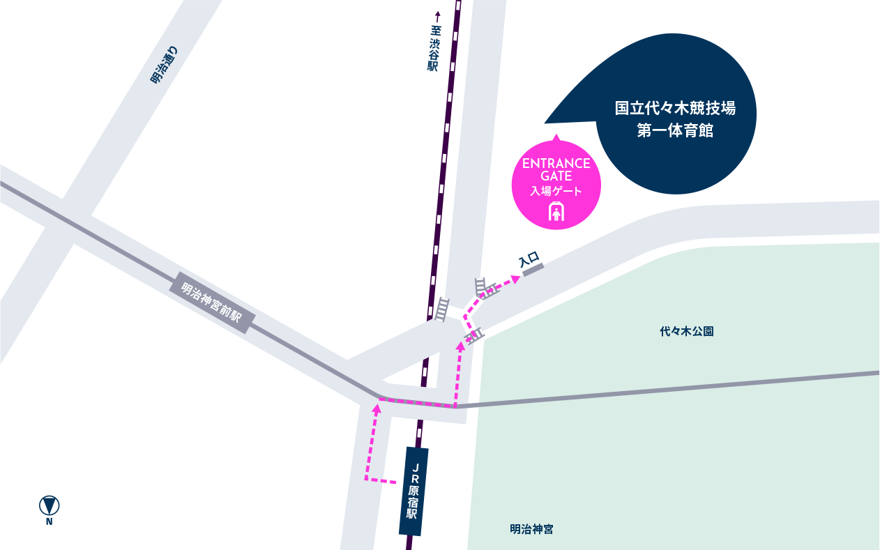 入場方法案内図